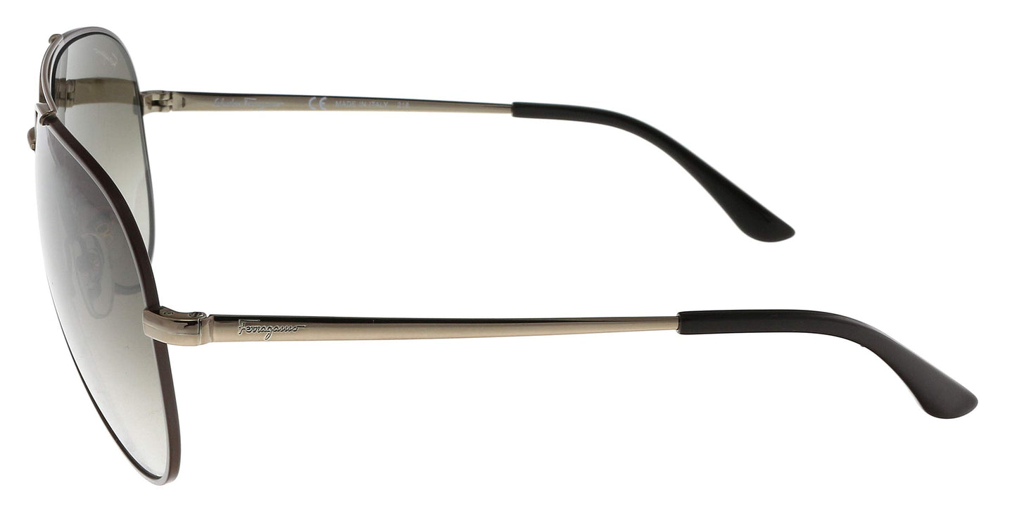 Salvatore Ferragamo Aviator Sunglasses SF131S 211 Brown 60mm 131