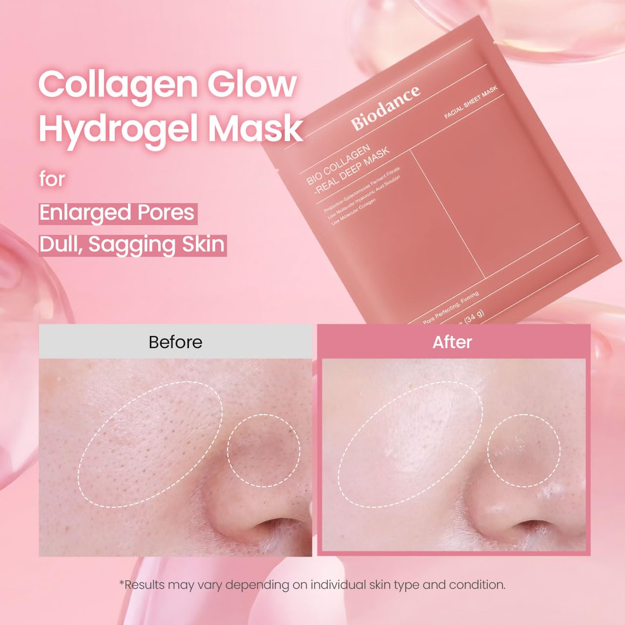 BIODANCE Bio-Collagen Real Deep Mask, Hydrating Overnight Hydrogel Face Mask, Pore Minimizing, Elasticity, Plumping, Travel Essentials & Self Care Beauty and Personal Care BIODANCE