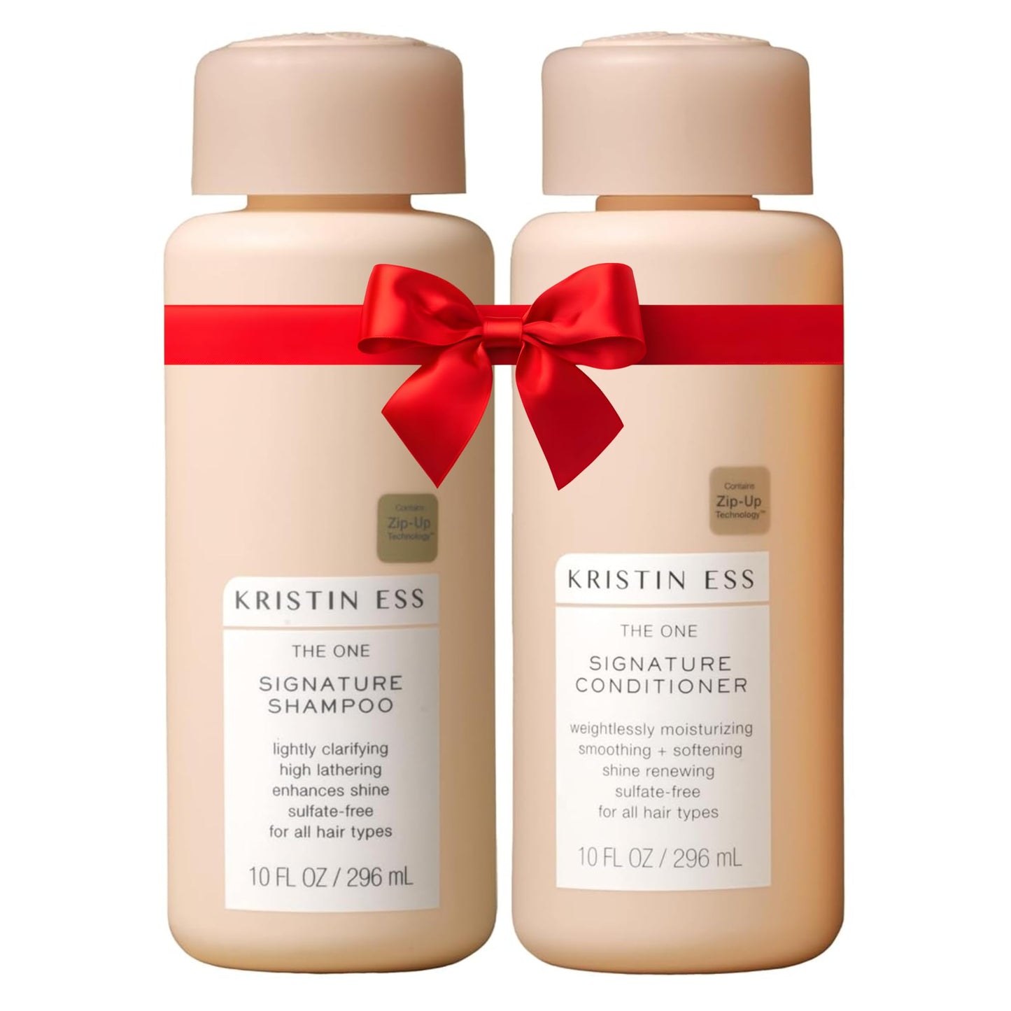 Kristin Ess Hair Signature Salon Sulfate Free Shampoo and Conditioner Set for Moisture, Frizz + Shine - Color Safe, Vegan, Paraben Free - Clarifying