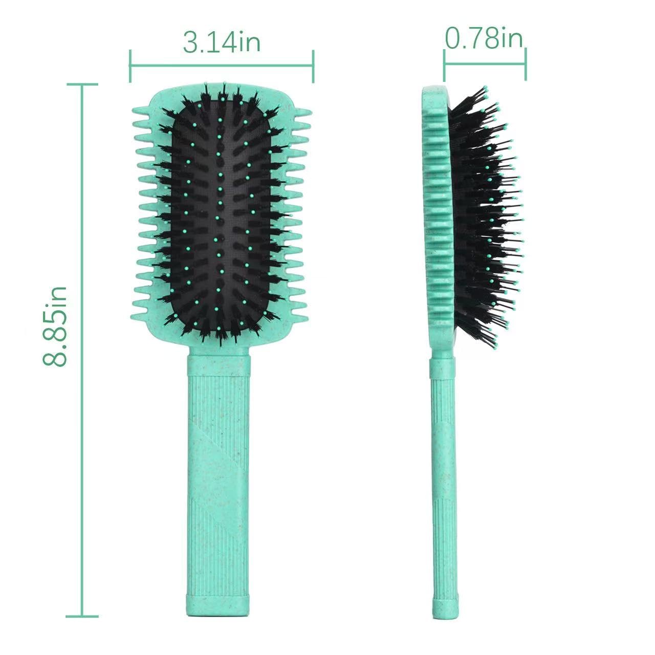 Curly Hair Brush Defining, Volume Curl Defining Brush for Effortlessly Detangling Shaping and Styling Women's Curls, Reduce Pulling (Green 1PC)