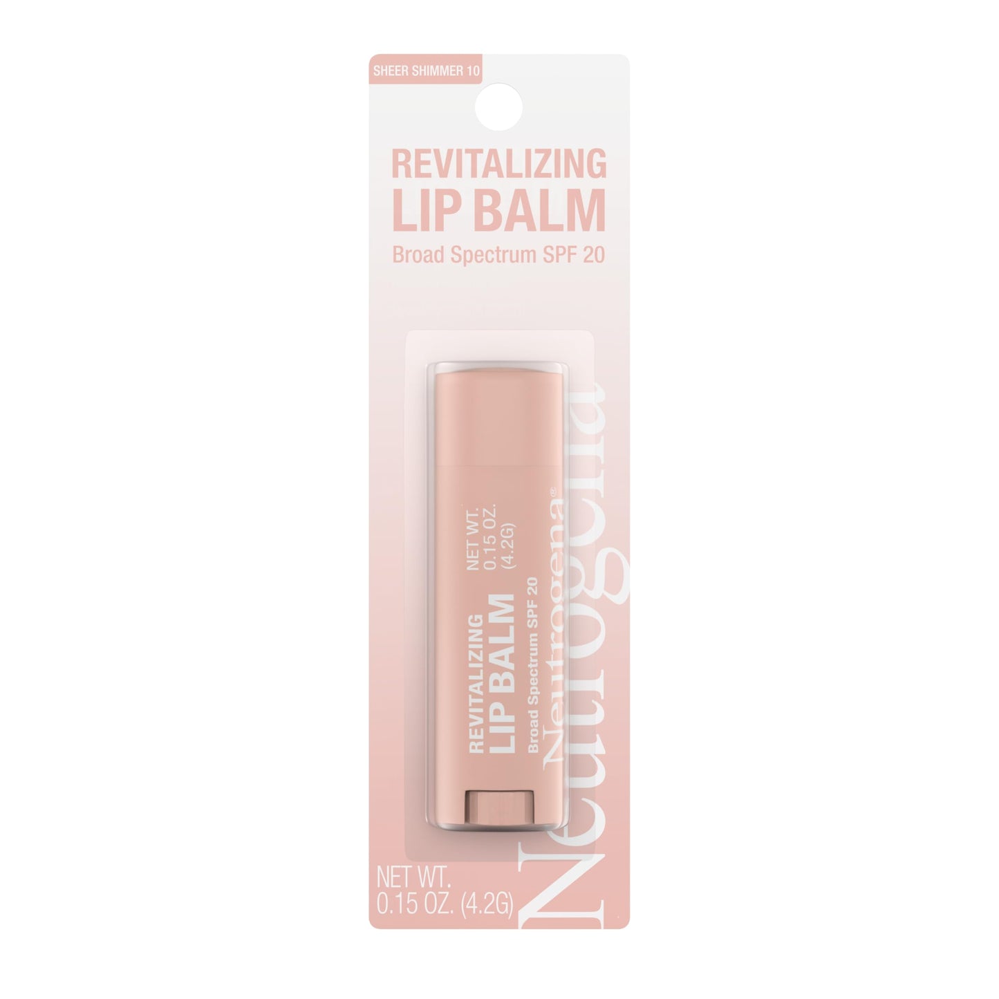 Neutrogena Revitalizing Tinted Lip Balm Broad Spectrum SPF 20 Sunscreen, Moisturizing Lip Balm with a Sheer Tint for Softer, Smoother