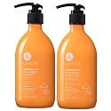 Luseta Volumizing Shampoo and Conditioner Set for Thin Fine Hair - Thickening & Plumping with Turmeric & Collagen, Lightweight Body Building for Flat