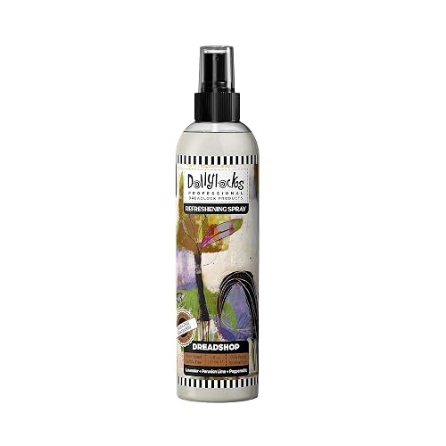 Dollylocks Refreshening Spray for Locs, Braids, Extensions, Dreadlocks | Lavender Lime Peppermint | Plant-based, Residue-free, Sulfate-free | Refresh