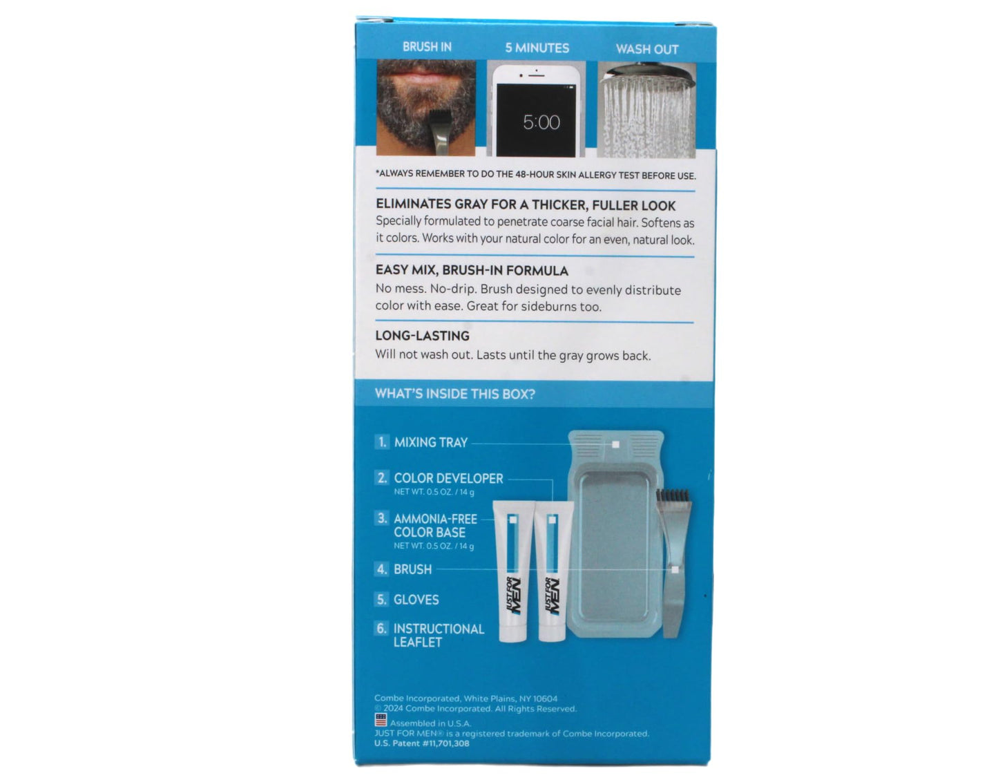 Just For Men Color Gel Mustache & Beard M-45, Dark Brown 1 Each(Pack Of 12)