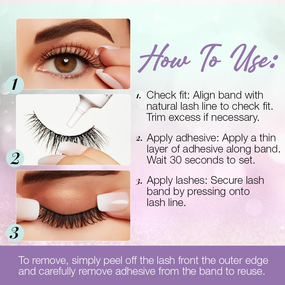 Ardell Winks Par'tay Lashes, Full Volume, 20mm Ultra-Long False Eyelashes, Feathered and Fluttery, Black Band, 1 Pair
