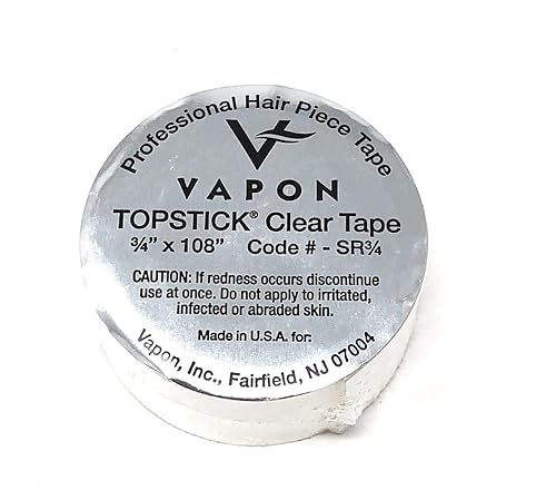 Vapon Topstick Clear Double Sided Medical Grade Adhesive Tape Roll 3/4" x 108"