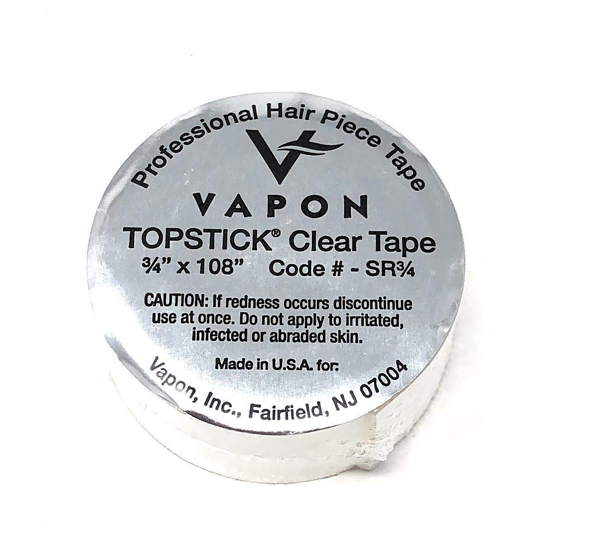 Vapon Topstick Clear Double Sided Medical Grade Adhesive Tape Roll 3/4" x 108"