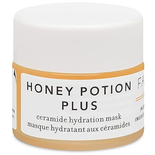Farmacy Hydrating Face Mask - Honey Potion Plus Nourishing Skincare Facial Mask with Niacinamide, Ceramides + Pro-Vitamin B5 to Protect + Replenish