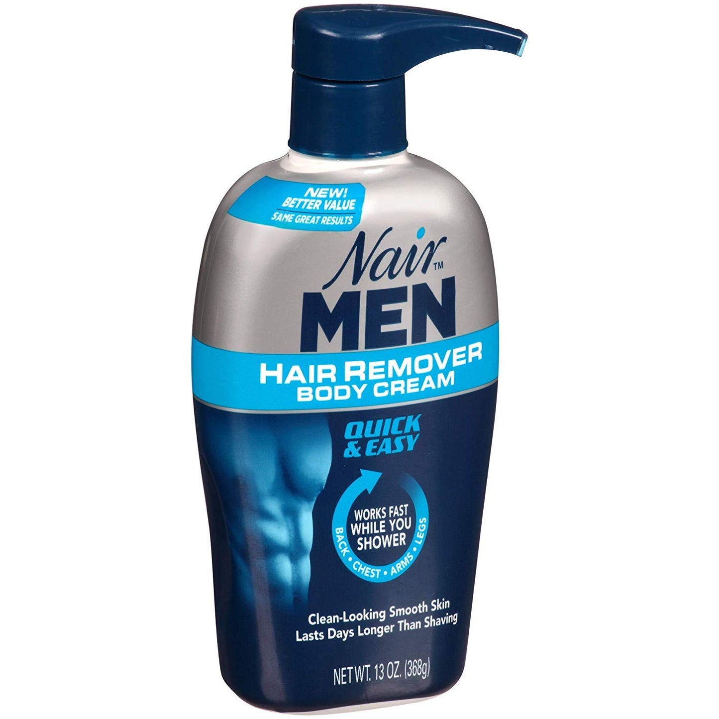Nair Men's Hair Removal Cream, Body Hair Remover for Men, 13 Oz Bottle