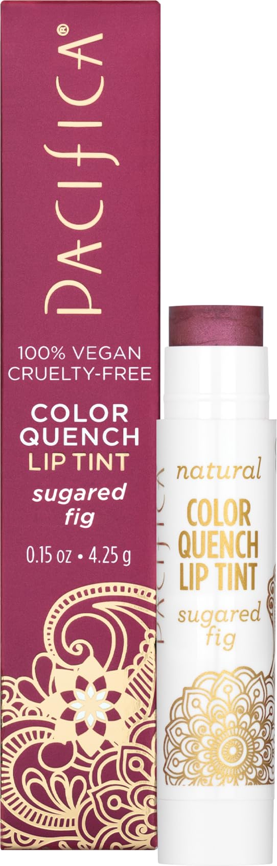 Pacifica Beauty Color Quench Natural Lip Tint, Sugared Fig, 0.15 Ounce