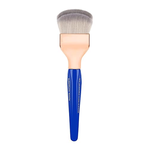Bdellium Tools Professional Makeup Brush - Golden Triangle 972 Large Rounded Double Dome Blender - With All Vegan and Soft Synthetic Fibers,