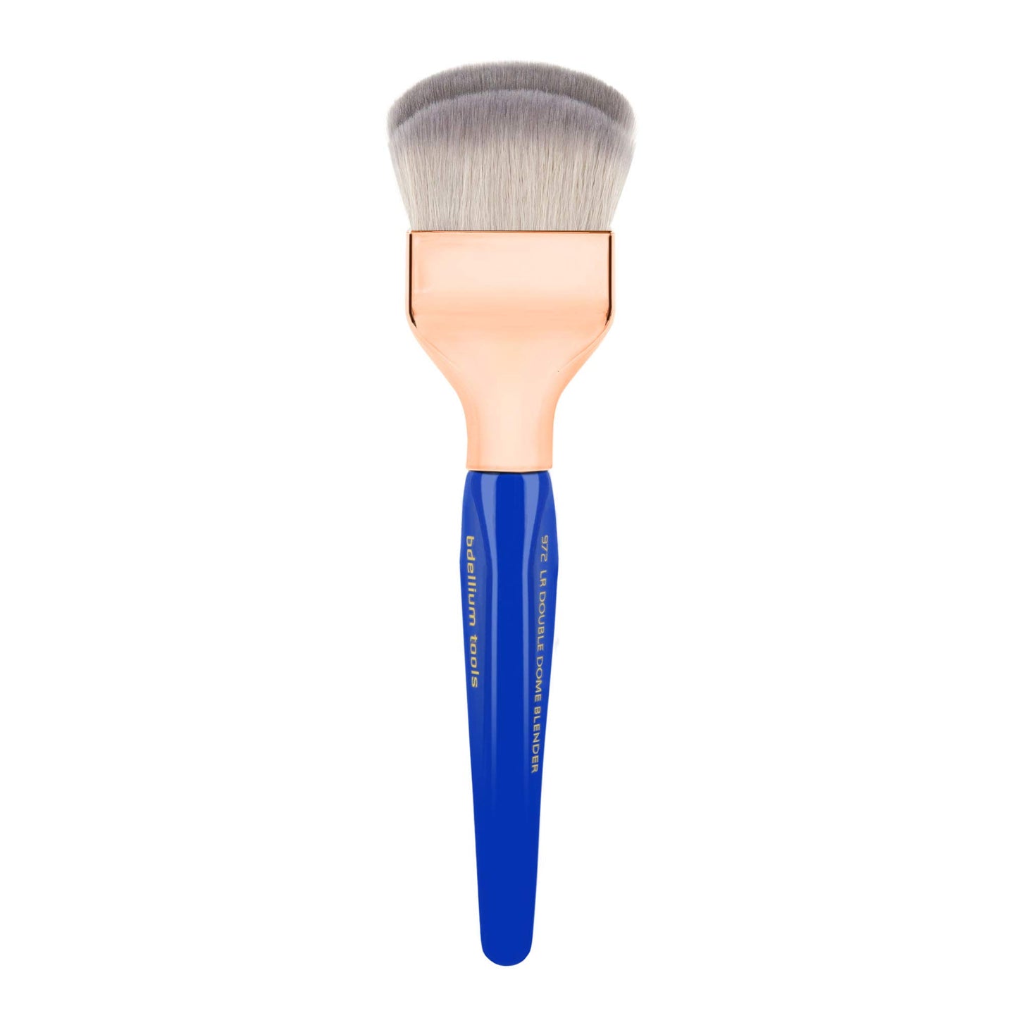 Bdellium Tools Professional Makeup Brush - Golden Triangle 972 Large Rounded Double Dome Blender - With All Vegan and Soft Synthetic Fibers,