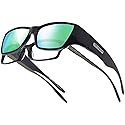 Jonathan Paul Fitovers Large Neera Midnite Oil Polarvue Green Mirror Sunglasses
