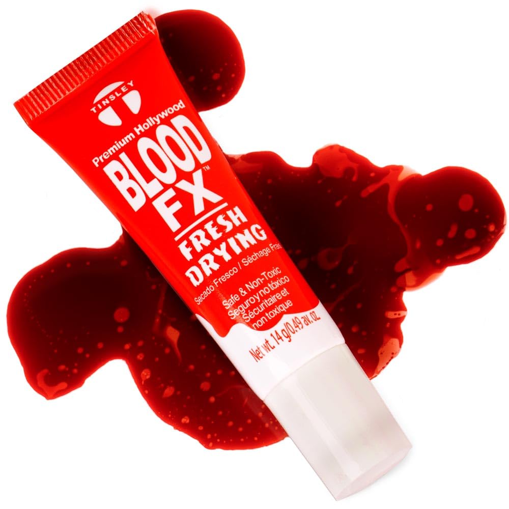 Blood FX - Fresh Drying Fake Blood for Special Effects, Realistic Non-Staining Washable Blood for Halloween, Theater, Cosplay, and Film Makeup