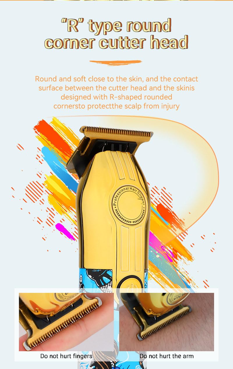 QDKVTNDJZ Intelligent Digital Display Hair Clippers for Men Professional, Cordless Hair Cutting Tool with 4 Guide Combs, Powerful Motor, Electric Hair Beauty and Personal Care QDKVTNDJZ