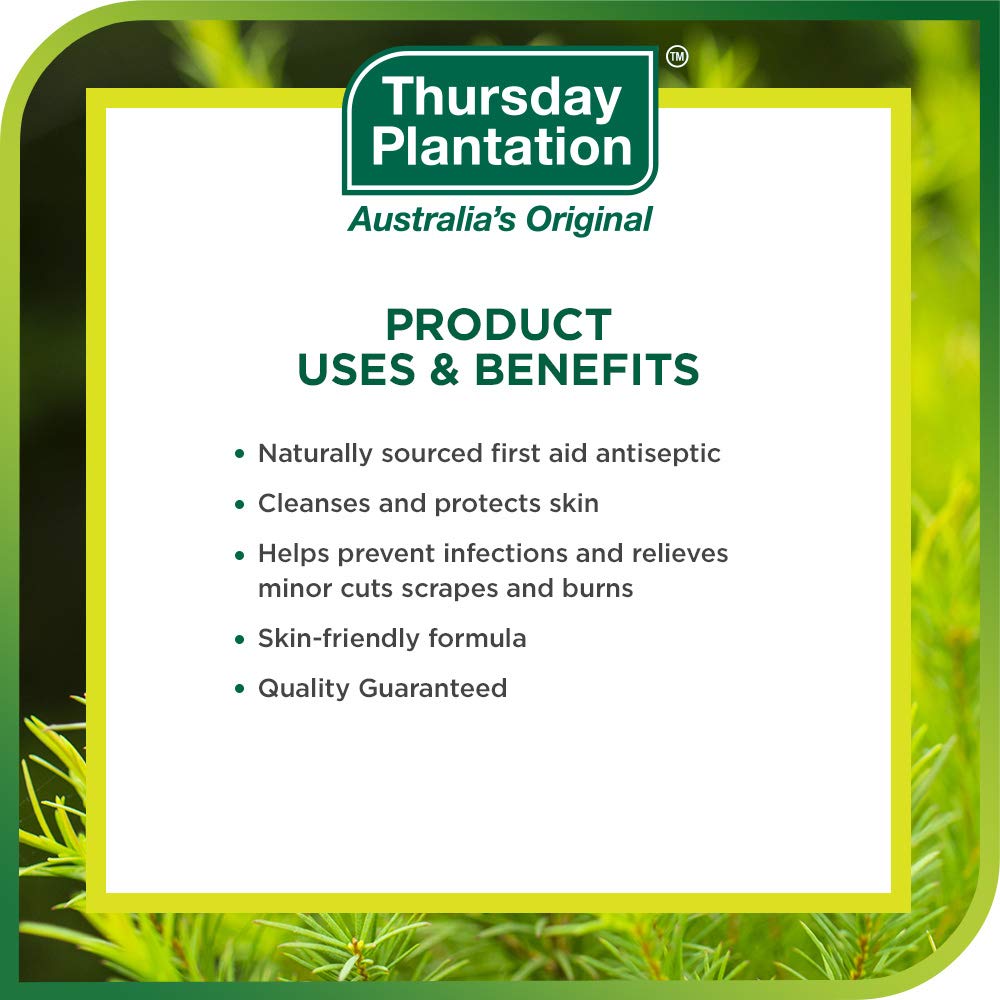 Thursday Plantation 100% Pure Australian Tea Tree Oil - 1.7 fl oz (50ml) - Natural Essential Oil - Cleanses and Purifies Skin - Made in Australia