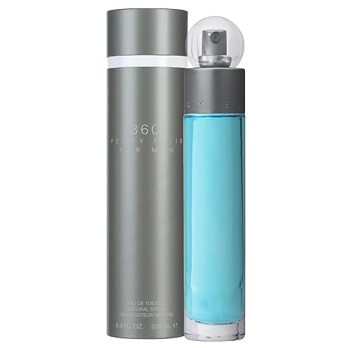 Perry Ellis 360° Eau De Toilette Spray for Men - Mens Cologne, Long Lasting Perfume, EDT, Fragrance with Notes of Bergamot, Juniper & Musk - 6.8 fl oz