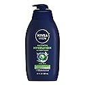 Nivea Men Maximum Hydration Body Wash for Dry Skin, Aloe Vera Enriched, 3-in-1 Moisturizing Body Wash, Face and Hair, Paraben Free, Vegan Formula, 30