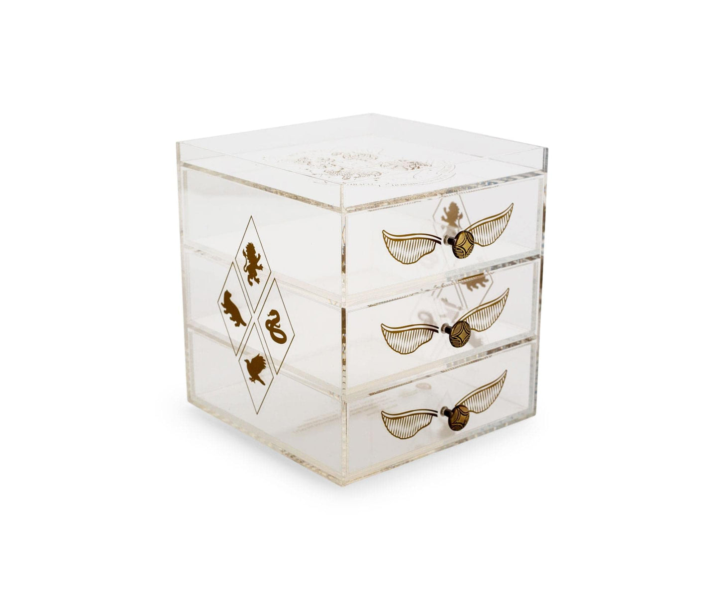 Ukonic Harry Potter Snitch Acrylic Beauty Organizer Jewelry Box Display Case Container - Trinket Tray For Necklaces, Rings, Bracelets - Home Decor…