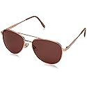 Foster Grant Women's Prelude Aviator Polarized Sunglasses, Gold/Rose POL, 60 mm