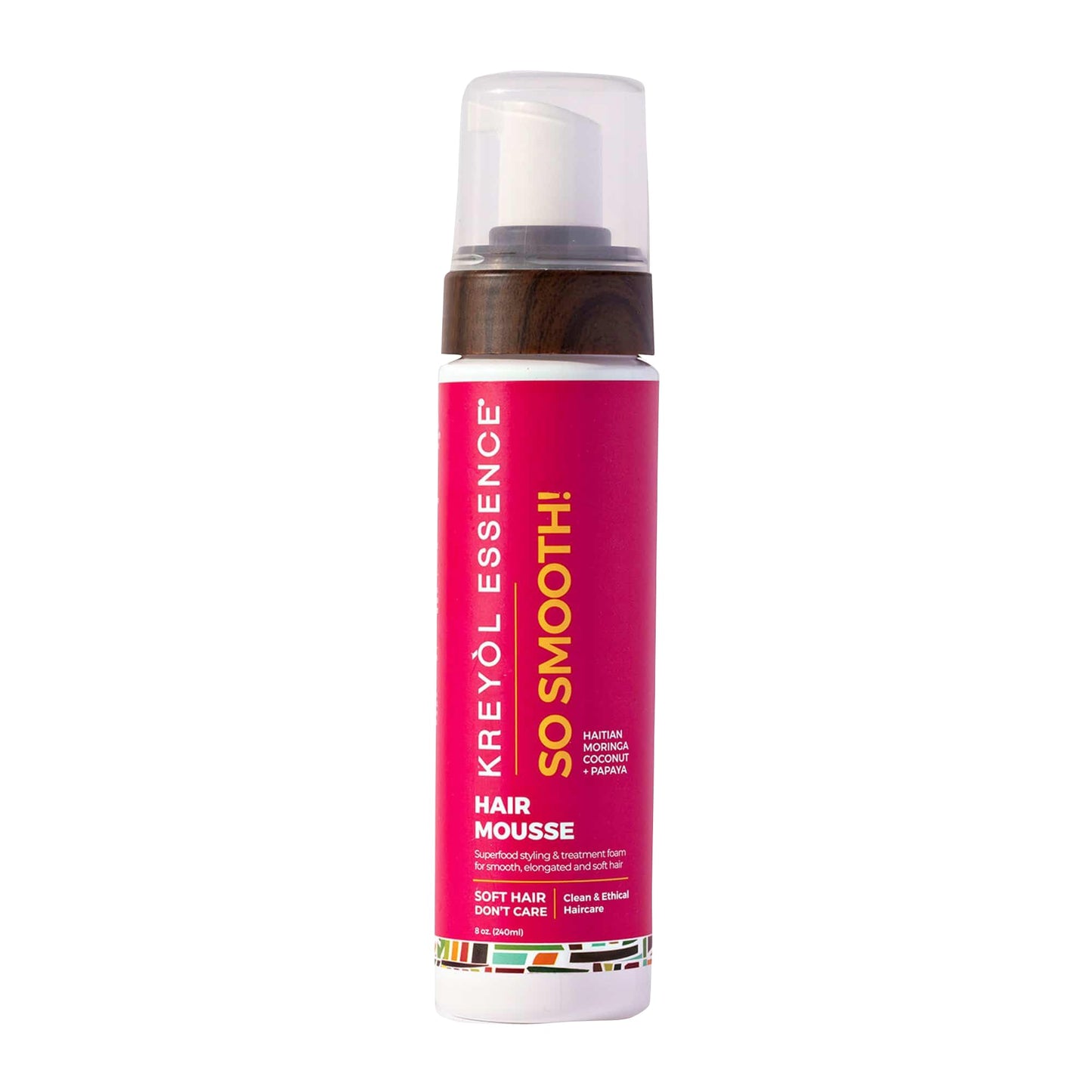 Kreyol Essence - 8 Oz Moringa Styling SCULPT + SMOOTH HAIR MOUSSE, Haitian Moringa Coconut Papaya, Hair Care