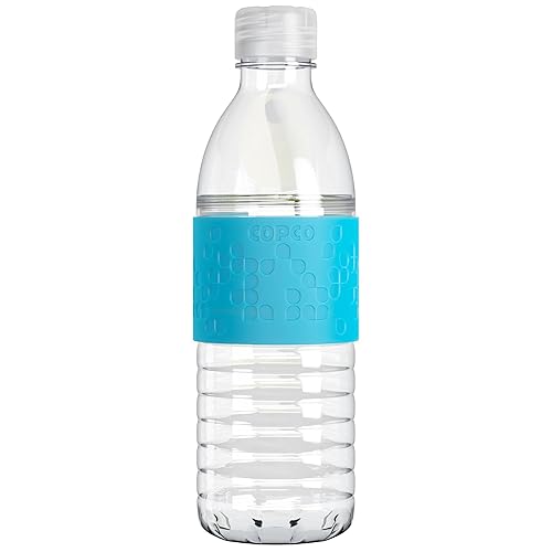 Copco Hydra Water Bottle with Spill-Resistant Lid, 16.9 oz - Reusable Tritan Non-Slip Sleeve, Twist-Open Body - BPA-Free, Leak-Proof, Durable
