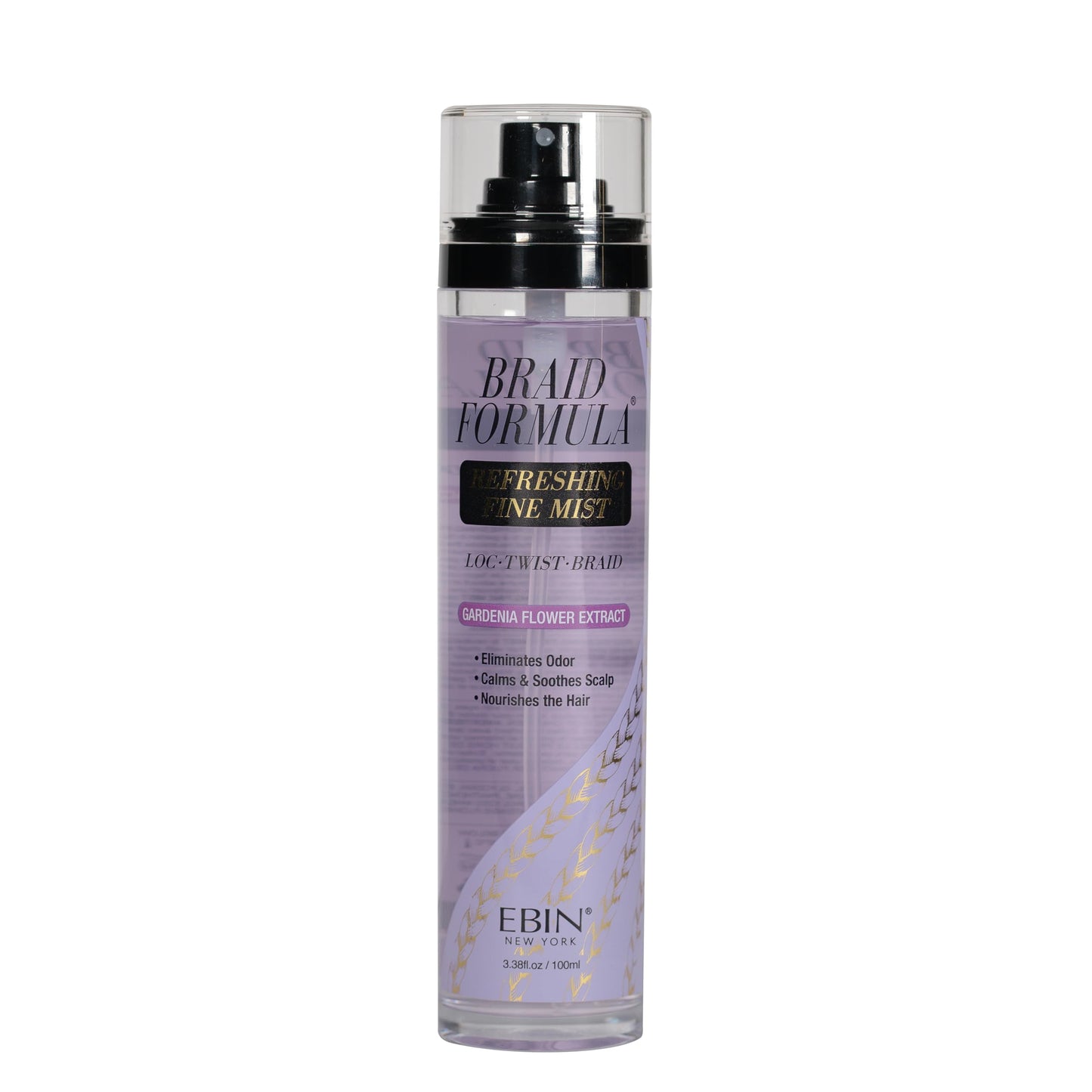 Braid Formula Refreshing Fine Mist 3.38 Fl. Oz. Gardenia Flower - Eliminates Odor, Gives High Shine, Infused Gardenia Flower Extract for Your Scalp