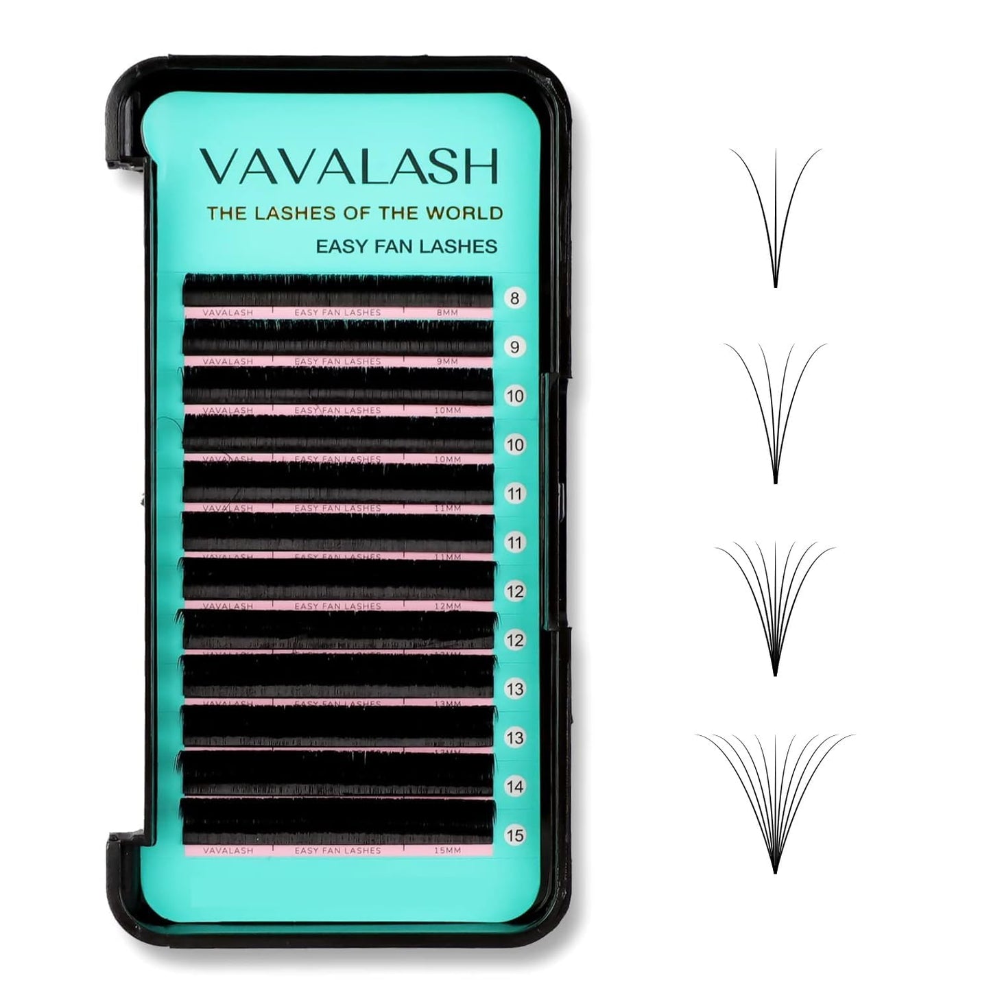 Eyelash Extension Supplies CC Curl 0.03 Rapid Volume Lash Extensions Easy Fan 3D 4D 5D 6D 7D 10D Automatic Blooming Flower Lashes Self Fanning Lashes Beauty and Personal Care VAVALASH Default Title