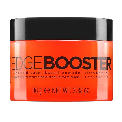 Style Factor Edge Booster Strong Hold Water-Based Pomade | Formulated with Argan Oil for Moisture & High Shine | Long Lasting Edge Control Gel |