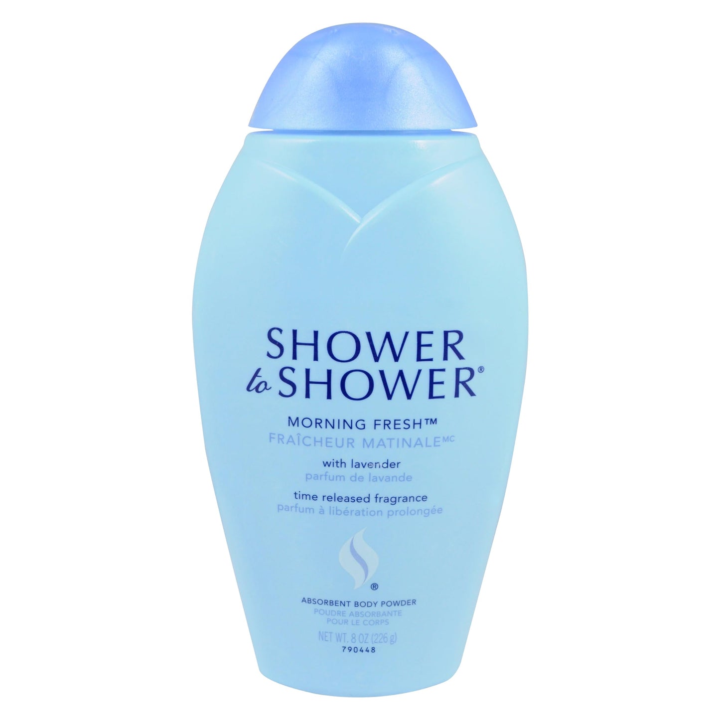 Shower to Shower Morning Fresh Body Powder with Lavender for Men & Women, Talc Free, Sweat Absorbing, Prevents Chafing & Odor, Deodorizing - 8 Ounce
