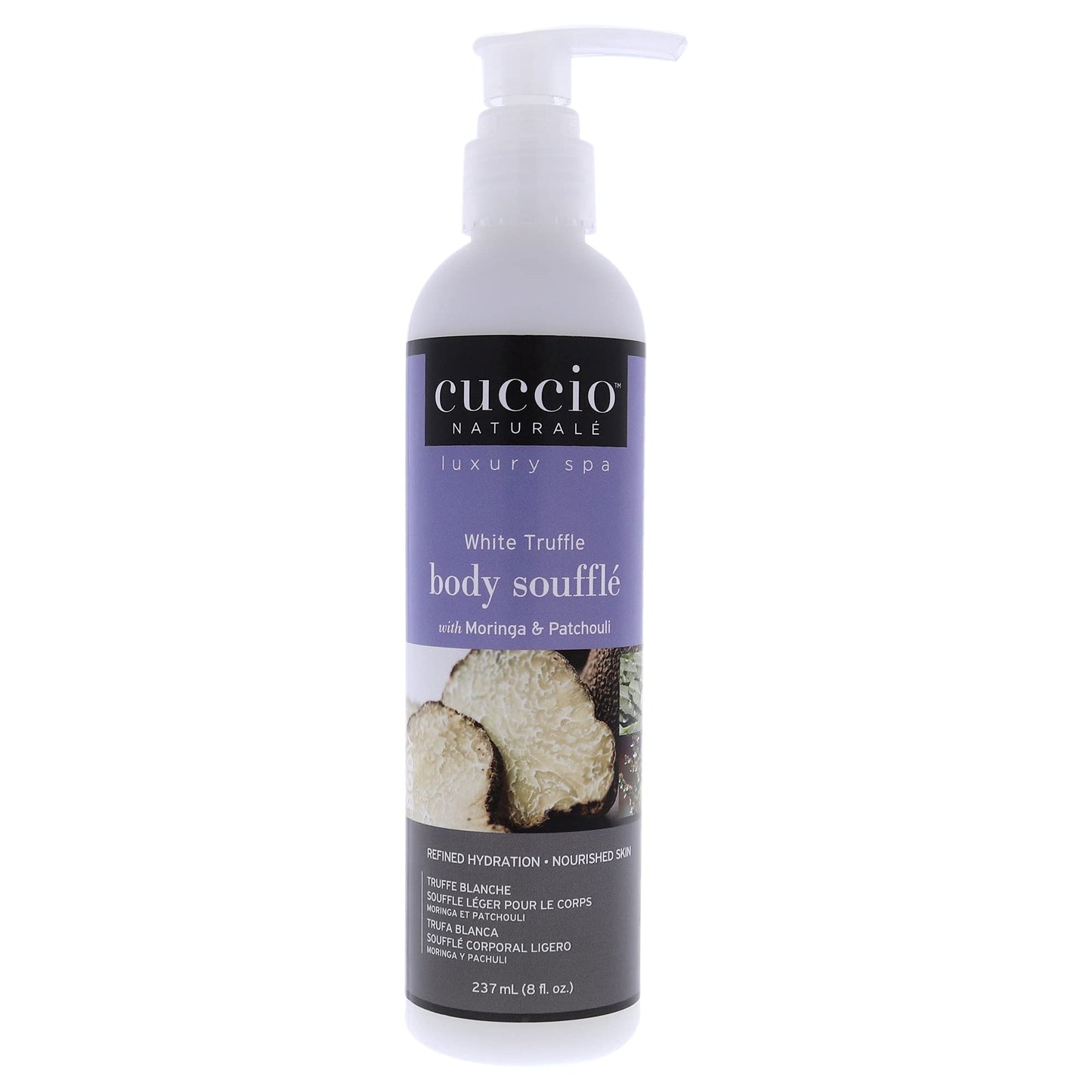 Cuccio Naturale White Truffle Body Soufflé - Smoothing, Nourishing Body Treatment For Long Lasting Hydration and Dry Skin Relief - Lightweight