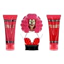 Nicki Minaj Minajesty 3-piece Women's Perfume Gift Set,red berries, lemon, peach, magnolia, frangipani, orchid, tonka bean, white musk, cedarwood, 3.4