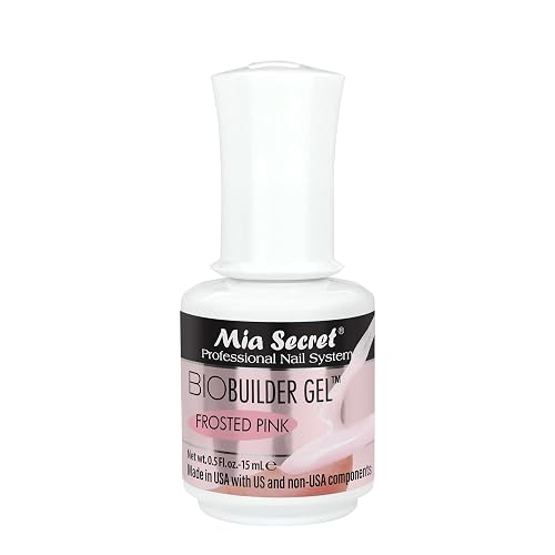 Frosted Pink BioBuilder Gel - Structuring Gel in a bottle for nail extensions by Mia Secret Beauty & Personal Care Mia Secret