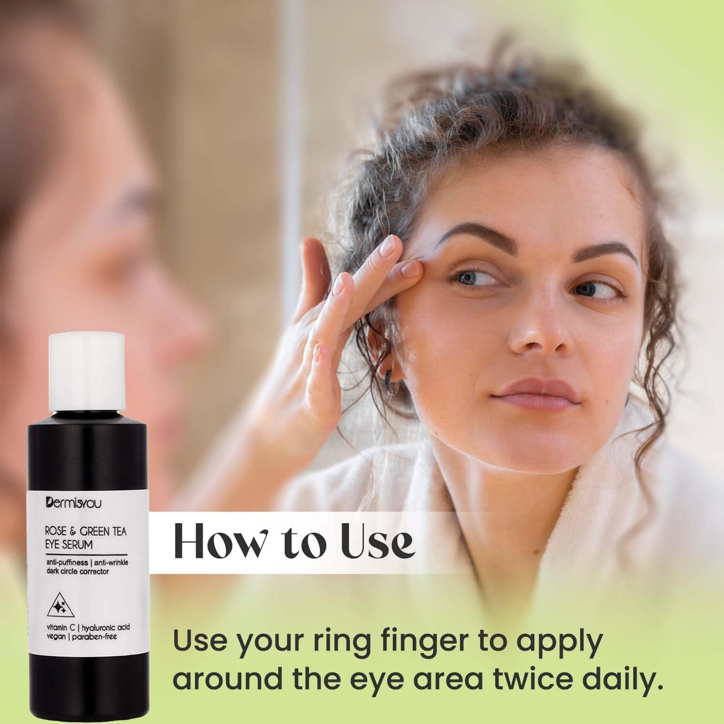 Eye Serum with Rose & Green Tea 1.33 oz Beauty & Personal Care Dermisyou