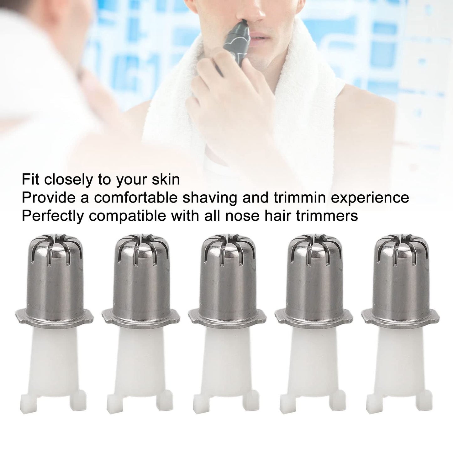 Nose Hair Trimmer Replacement Blades,Nose Hair Trimmer Blades,Nose Hair Trimmer Head, 10pcs Portable Universal Replacement Clipper Blade Heads Beauty and Personal Care Semme