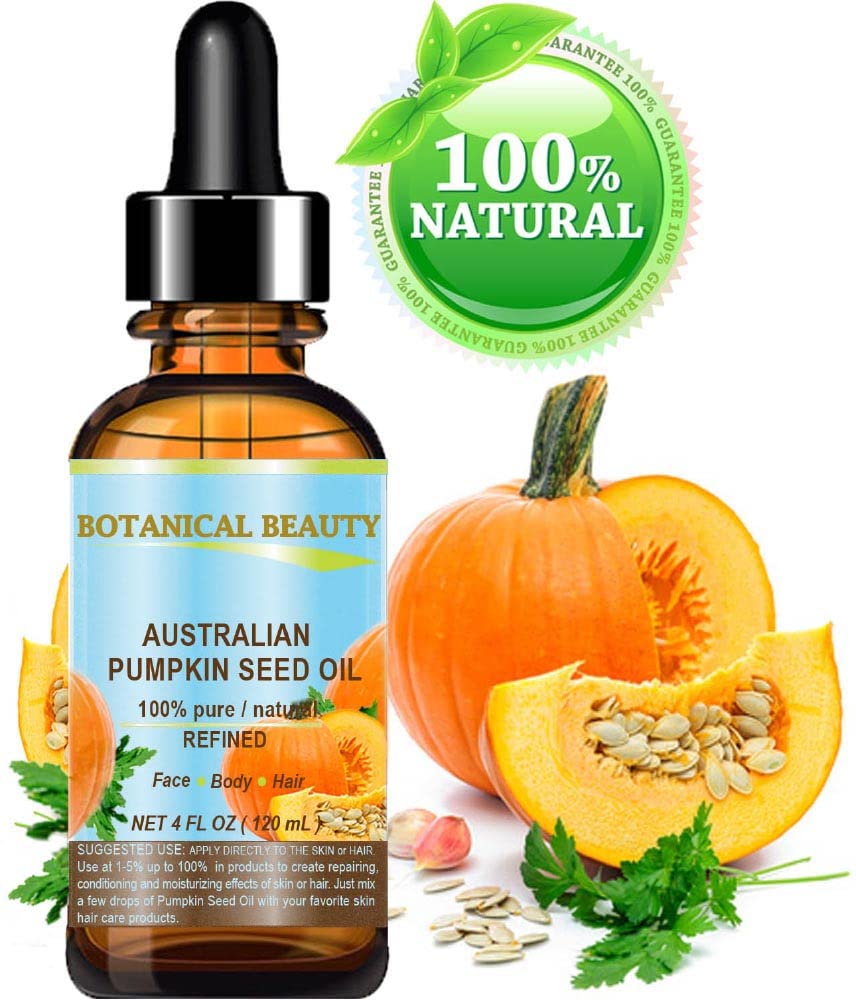 Botanical Beauty Australian PUMPKIN SEED OIL Pure Natural Virgin Unrefined Cold Pressed Carrier Oil. 2 Fl.oz.- 60 ml. for Face, Skin, Hair, Lip, Nails