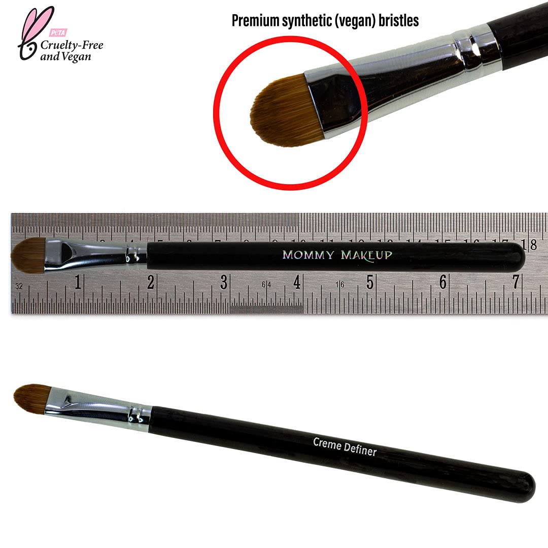 Creme Definer Eyeshadow Brush (1 Pc) Soft & Thick Premium Synthetic Vegan Bristles, Flat Cream Eye Shadow Brush for Makeup Artist-Quality Results