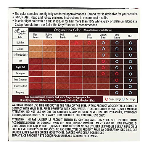 LIGHT MOUNTAIN 187013 Natural Hair Color 3 Piece -bright Red, 4 Ounce (Pack of 3)