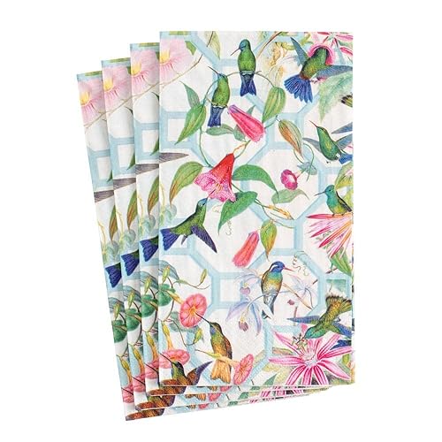 Caspari Hummingbird Trellis Paper Guest Towel Napkins - 15 Per Package