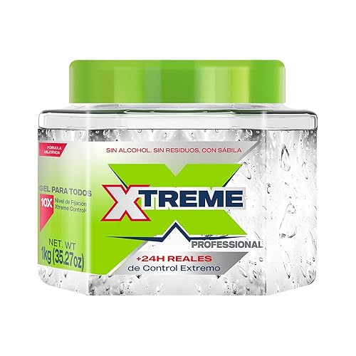 Wet Line Xtreme Professional Mexican Hair Styling Gel Clear Cap 35.27 oz / 1 kg with Aloe (directions and ingredients in Spanish)