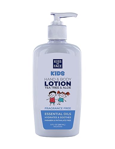 Kiss My Face Kids Fragrance-Free Hand & Body Lotion - Hydrate And Soothe Skin - Vegan & Cruelty-Free - Easy To Use Hand Lotion Pump - Suitable