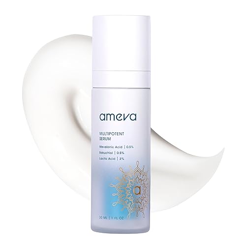 AMEVA Mevalonic Acid Multipotent Serum: Plant-Based, Vegan, Boosts Collagen, Hyaluronic Acid, For Sensitive Skin, Anti-Aging, Velvety Soft, Enhances