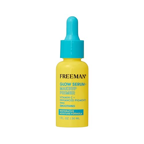 Freeman Glow Booster Serum + Makeup Primer, Lightweight Hydrating Face Serum, Face Primer For Long Lasting Makeup, Infused With Vitamin C, Brightens