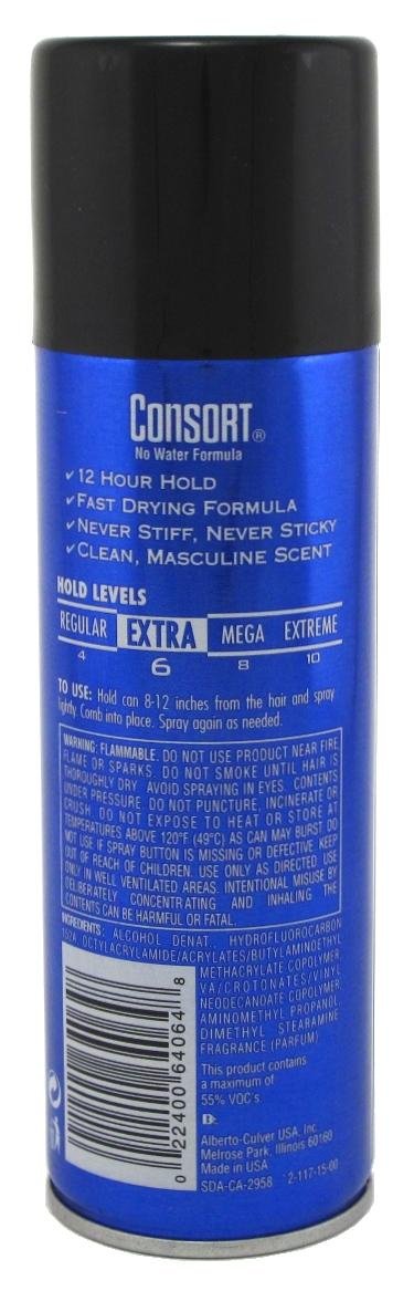 Consort For Men Hair Spray, Extra Hold 8.30 oz (Pack of 3)
