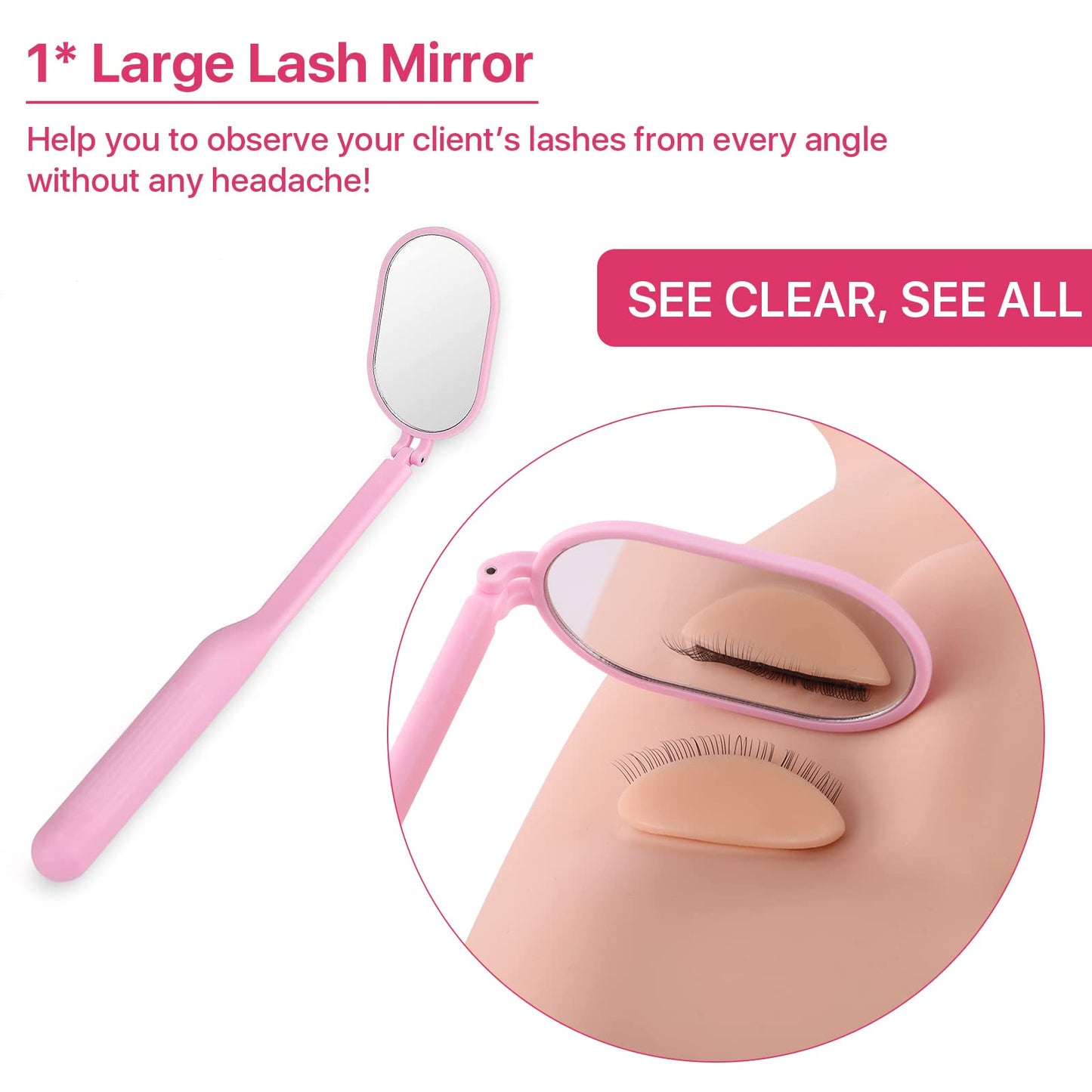 Pretty memory Eyelash Extension Kit for Beginners, Lash Extension Training Kit with Silicone Mannequin Head Removable Eyelids for Makeup and Eyelash