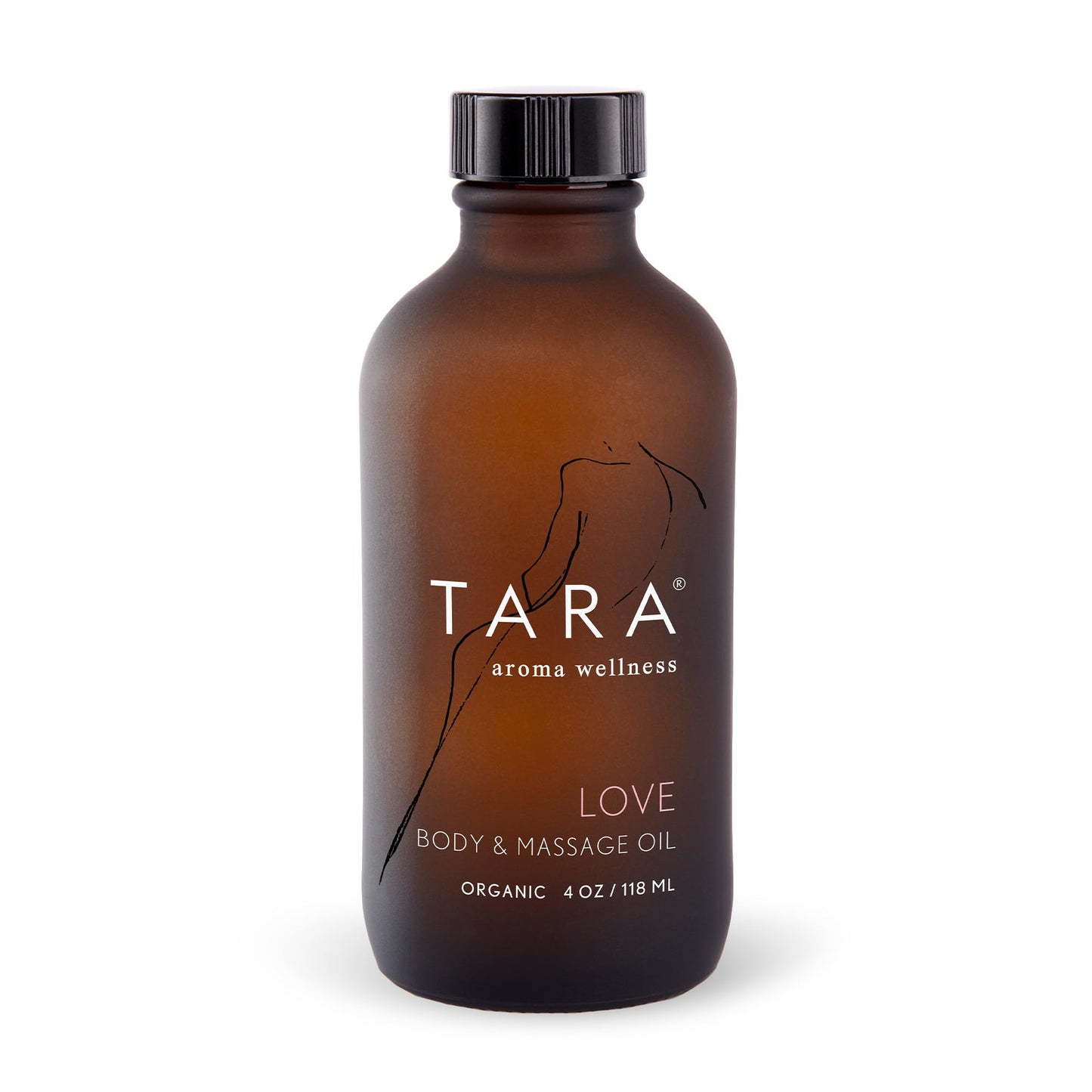 TARA Spa Therapy Love Body & Massage Oil - Premium Organic Oil for Nurturing & Sensuality, 100% Pure Essential Oils, Rose, Jasmine & Ylang Ylang, 4 oz