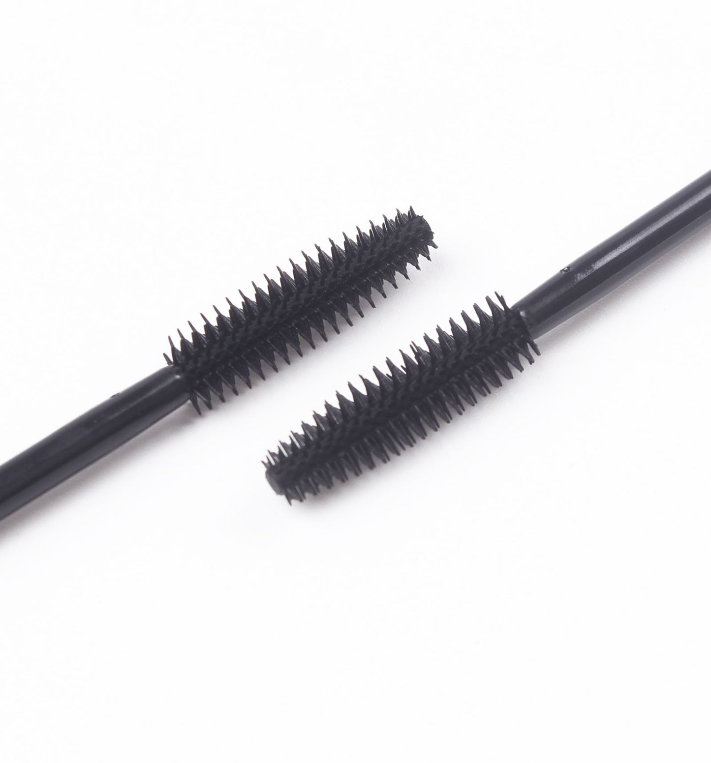 BIHRTC Pack of 100 One-Off Disposable Silicone Eyelash Mascara Brushes Wands Applicator Eyebrow Brush Makeup Tool Kit Set (Tower Shape - Black)