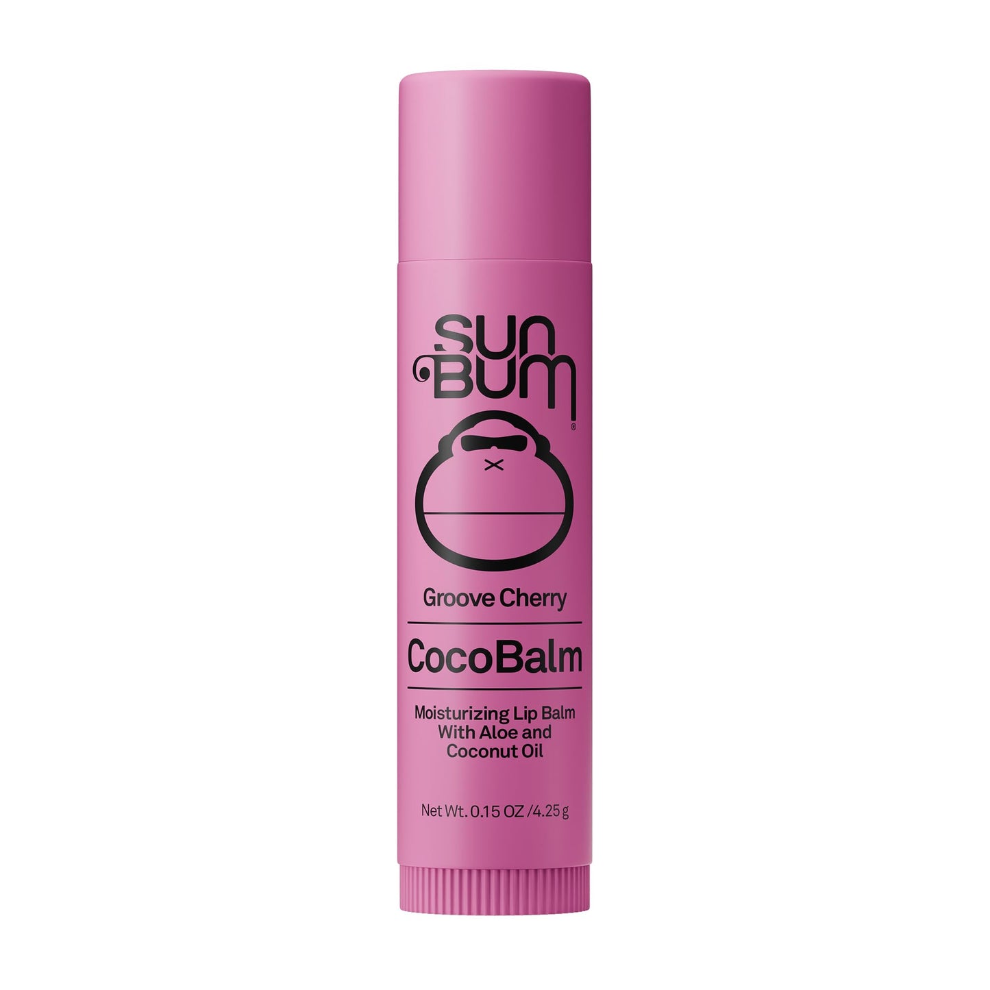 Sun Bum Cocobalm Groove Cherry - Hydrating Lip Balm With Coconut Oil and Aloe Vera - 0.15 oz Stick