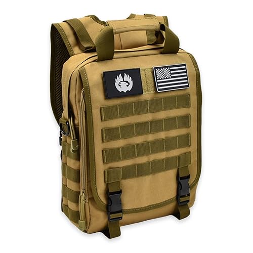 TORCH MOLLE Urban Commuter Backpack Laptop Bag Rucksack for Hiking Cycling Crossfit Light Rucking EDC Gear V2 (Desert)