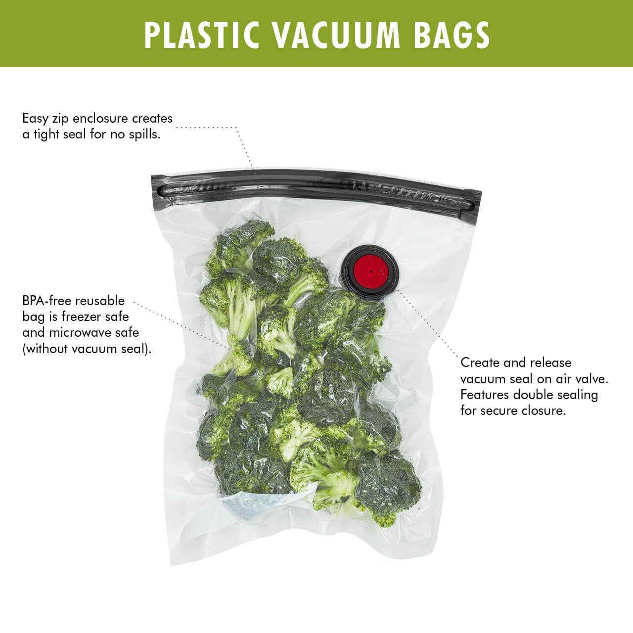 ZWILLING Fresh & Save 10-pc Vacuum Sealer Bags, Sous Vide Bags, Meal Prep - Assorted Sizes